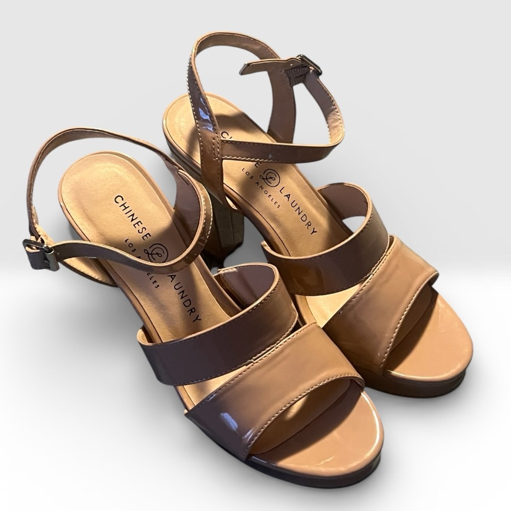 Strappy Chinese Laundry Nude High Heeled Sandals Size 8